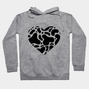 Minimalist Heart Cow Print Hoodie